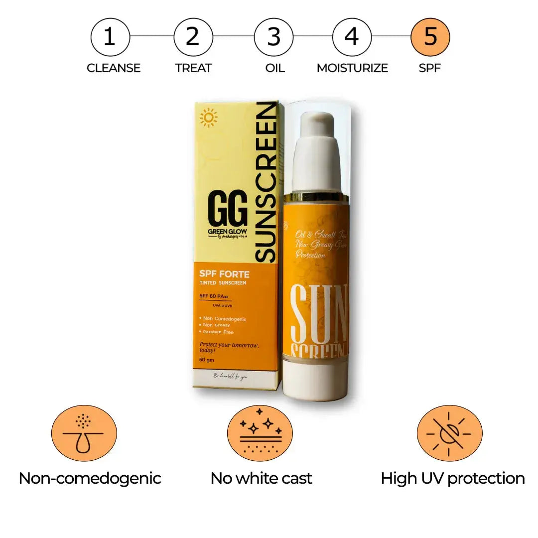 SPF Forte | Tinted Sunscreen | SPF 60 PA+++| 50gm GG Organics