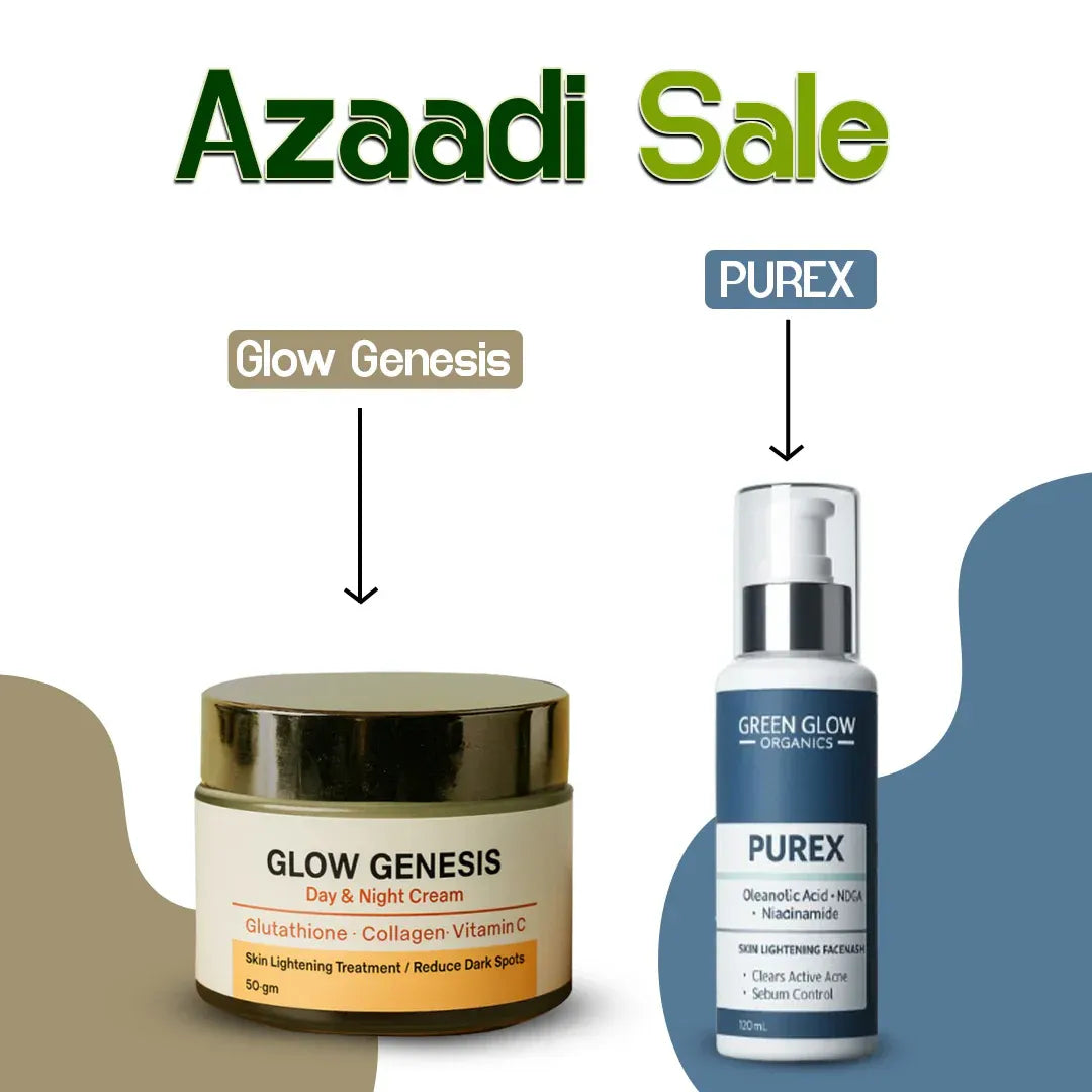 Glow Genesis Cream & Purex Face wash | skin care Bundle GG Organics