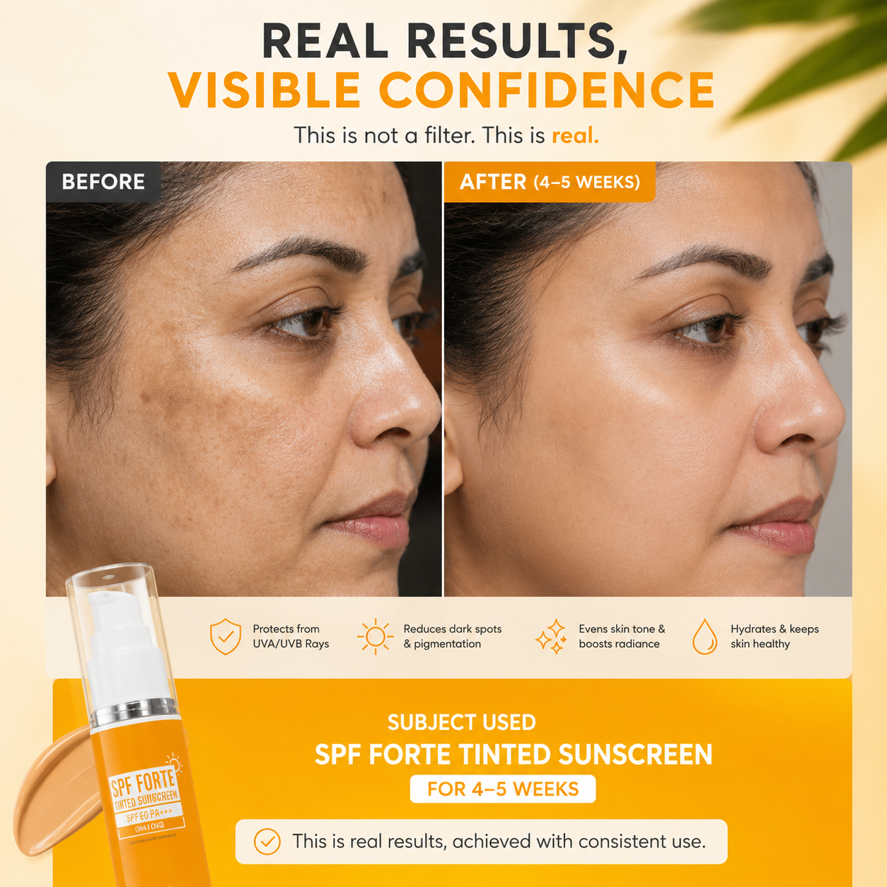 SPF Forte | Tinted Sunscreen | SPF 60 PA+++| 50gm