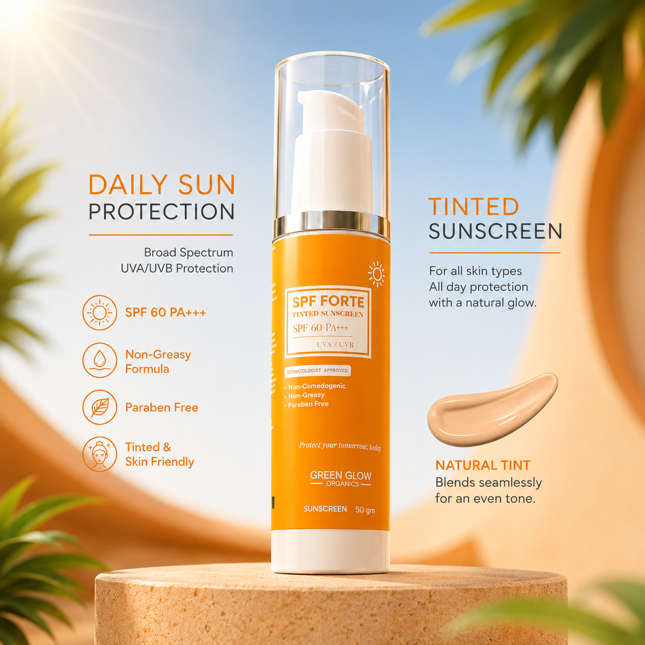 SPF Forte | Tinted Sunscreen | SPF 60 PA+++| 50gm
