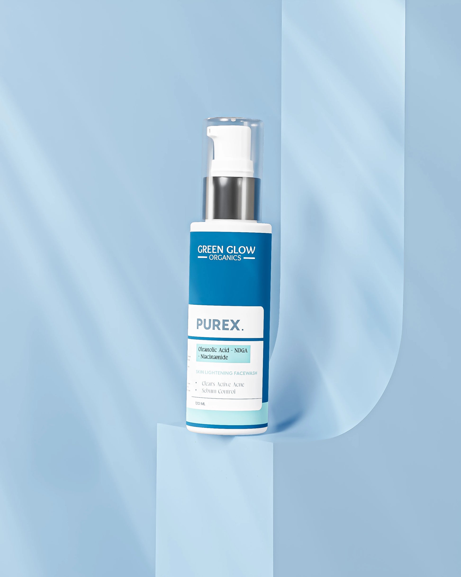 Purex Face Wash For Dry & Acne  Prone Skin | Oleanolic Acid, NDGA & Niacinamide| 120ml