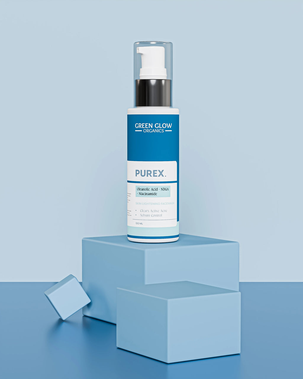 Purex Face Wash For Dry & Acne  Prone Skin | Oleanolic Acid, NDGA & Niacinamide| 120ml