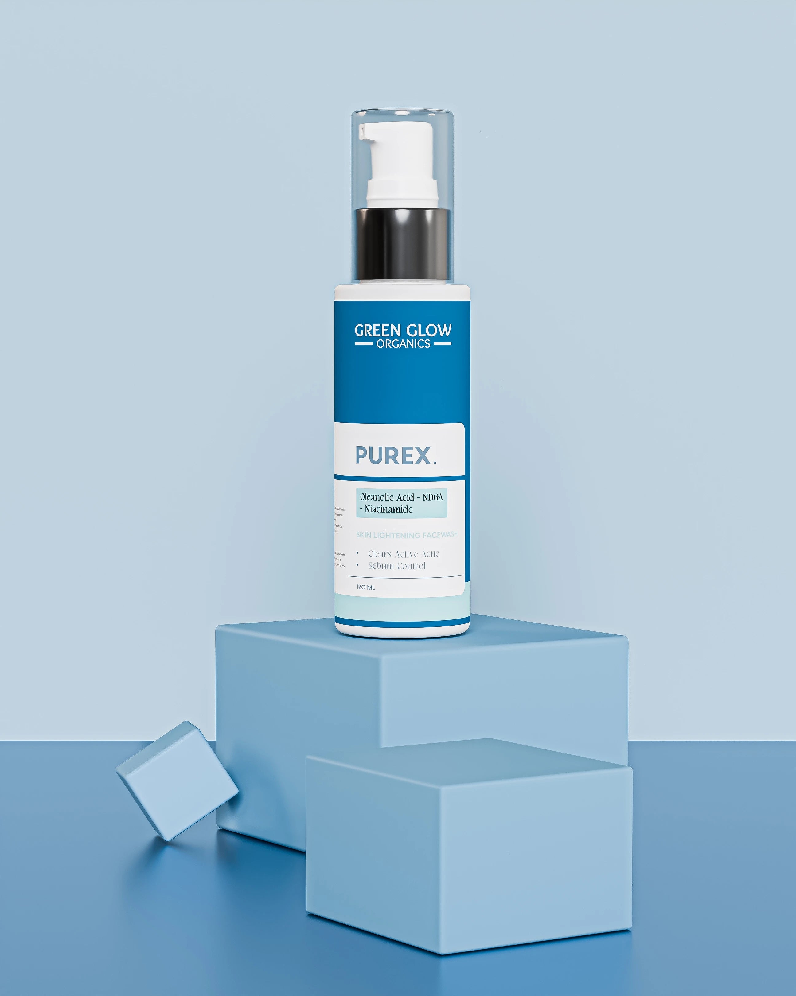 Purex Face Wash For Dry & Acne  Prone Skin | Oleanolic Acid, NDGA & Niacinamide| 120ml