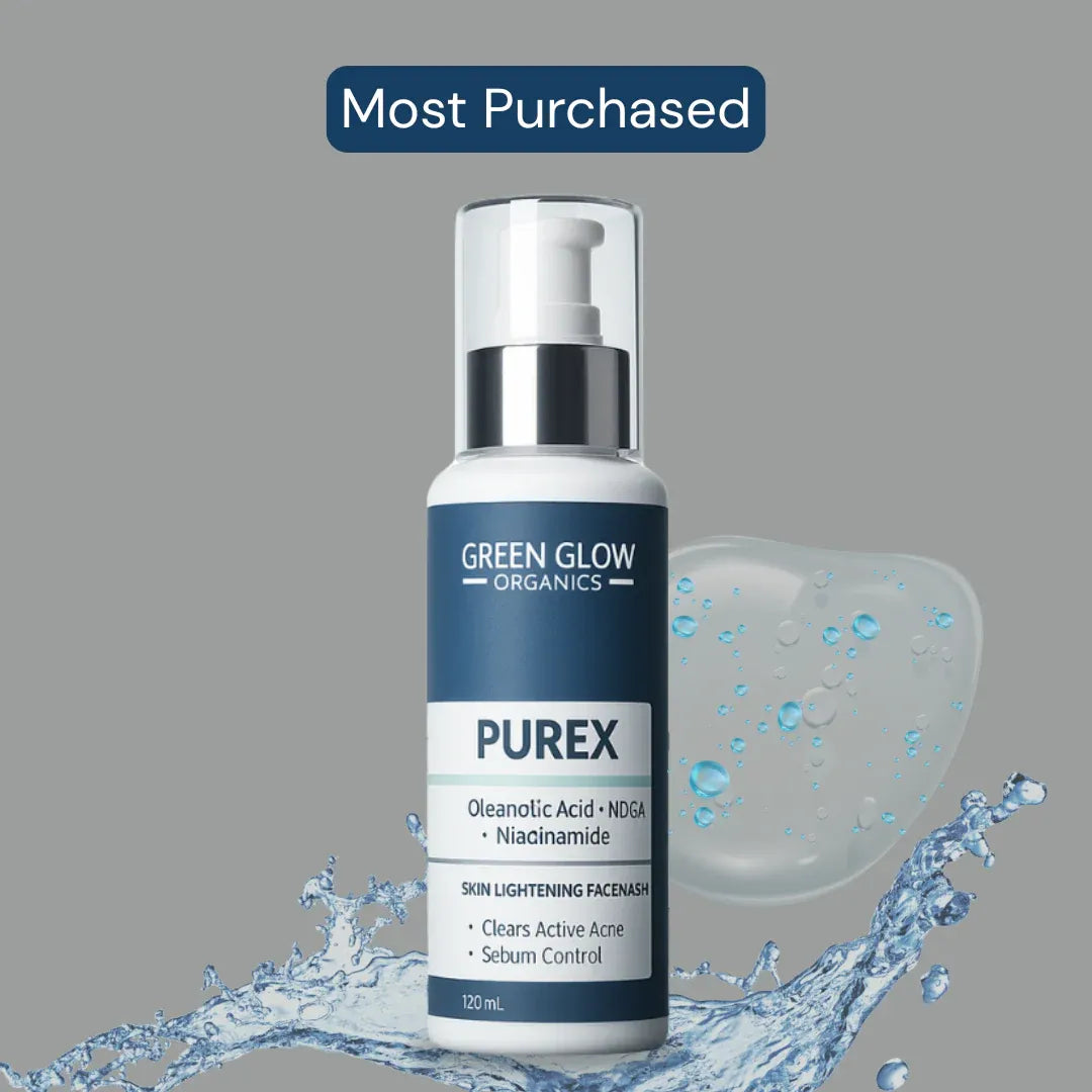 Purex Face Wash For Dry & Acne  Prone Skin | Oleanolic Acid, NDGA & Niacinamide| 120ml